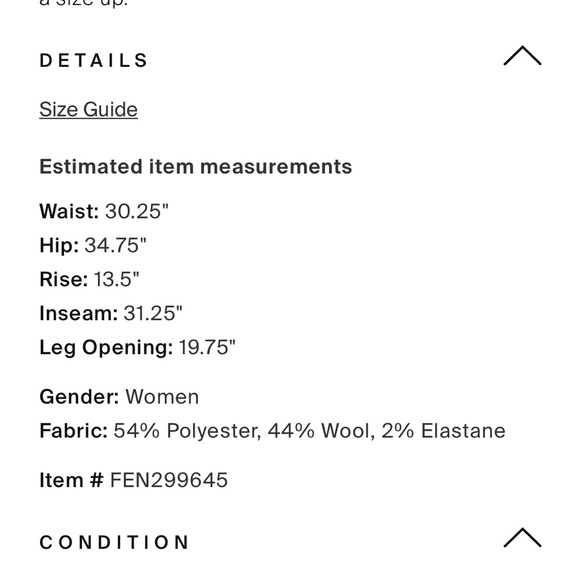 FENDI WIDE LEG PANTS US 6/ IT 42 - Picture 4 of 4